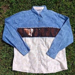 Vintage wrangler button up shirt